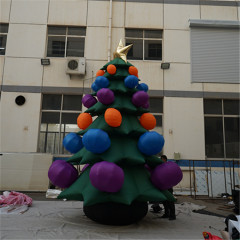 Customized Inflatable Christmas Tree Christmas Festival Indoor Decoration 5m Tall Inflatable Green Tree with LED Lights