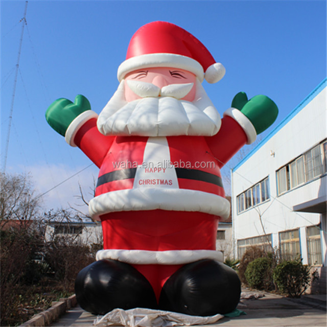 OEM Giant PVC Inflatable Santa Claus Christmas Decorations Balloon Model Outdoor Events Parties Blower Accessory Shippable Sea