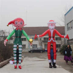 Customized Advertising Inflatable Christmas Father Mascot Inflatable Walkable Santa Claus Puppet Costume for City Parade
