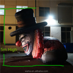 Giant Inflatable Clown Head for Halloween Decoration Nightclub Roof Building