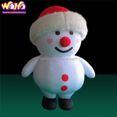 Advertising Walking Christmas Inflatable Snowman Mascot Costume for Adults