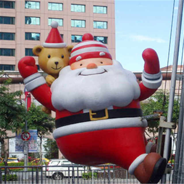 Giant PVC Inflatable Santa Claus LED Christmas Mascot Costume for Outdoor Parties Events and Promotions