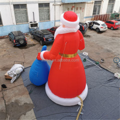 Inflatable Skiing Santa Claus Christmas Decoration Figurine Holiday Collection