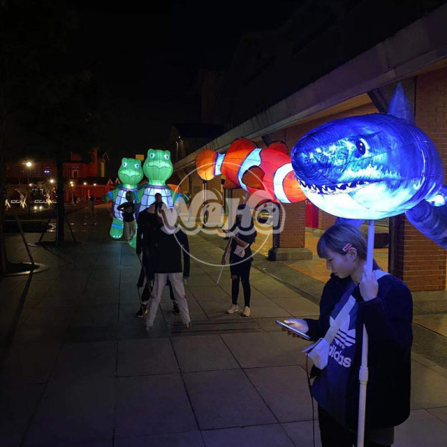 Lifting Inflatable Sea Animal Model Inflatable Fish Shark Cartoon for Outdoor Decoration Parade
