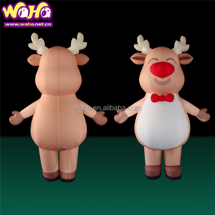 Hot Sale Xmas Celerbration Inflatable Cartoon Moose , Inflatable Elk Costume , Inflatable Christmas Deer Costume
