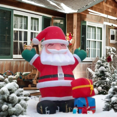 Giant Inflatable Christmas Ornament and Inflatable Santa Claus Mascot Costume  for Christmas Decoration Parade