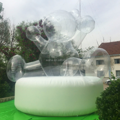 Event Party Decoration Inflatable Transparent Christmas Bear