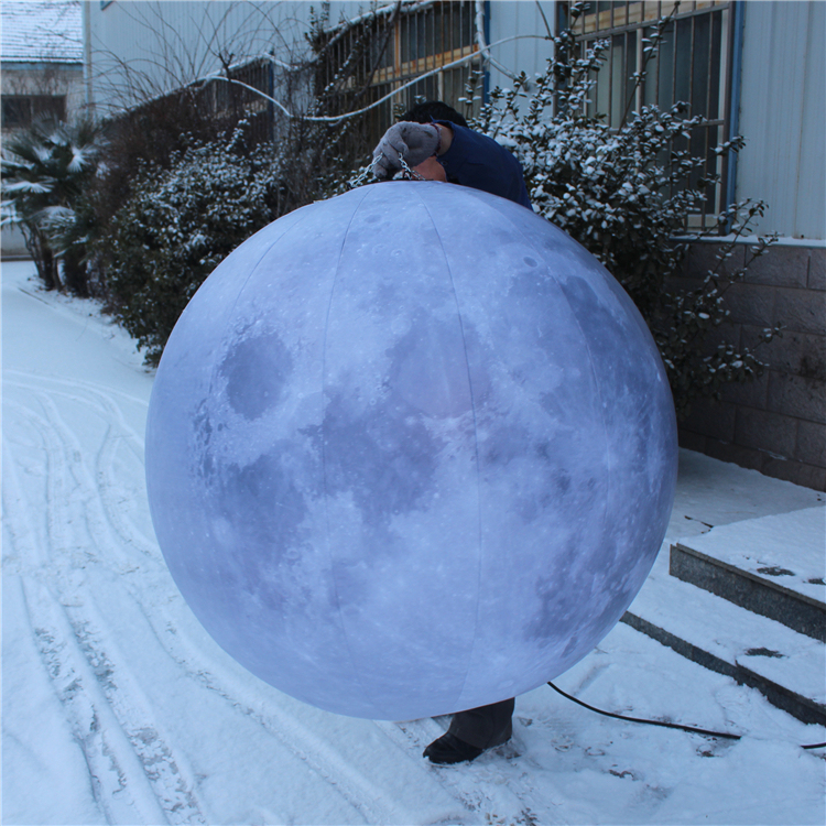 Giant Inflatable Advertising LED Light Moon Balloon for Outdoors Decoration