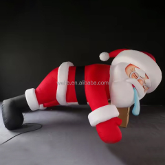 Custom Made Inflatable Santa Claus Is Sleeping Outdoor Blow up Giant Santa Inflatable Christmas Decoration