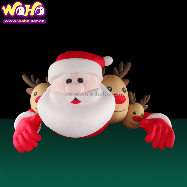 Christmas Holidays Festival Party Decoration Inflatable Bear Ice Cream Car Train with Bear for Display
