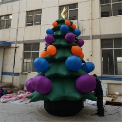 Customized Inflatable Christmas Tree Christmas Festival Indoor Decoration 5m Tall Inflatable Green Tree with LED Lights