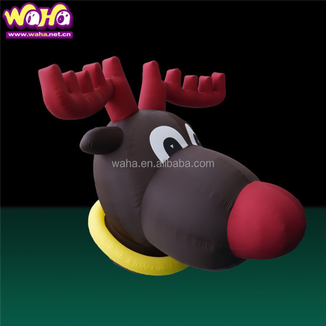 Customized Inflatable Reindeer Head for Christmas Decorations