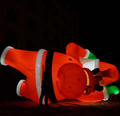 Building House Christmas Decorative Climbing Gift Santa Claus Inflatable