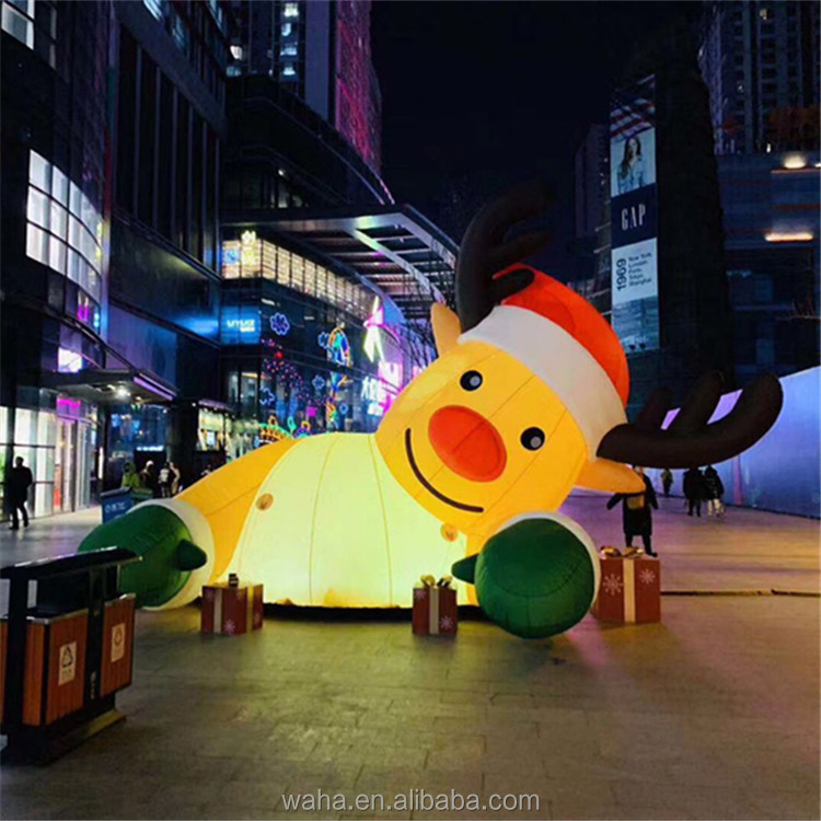 Giant PVC Inflatable Santa Claus LED Christmas Mascot Costume for Outdoor Parties Events and Promotions