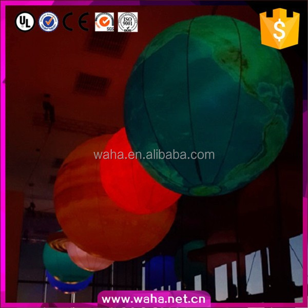 Giant Inflatable Advertising LED Light Moon Balloon for Outdoors Decoration
