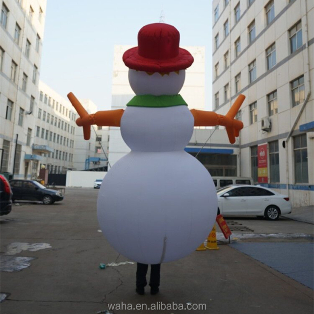 Christmas Decoration Adult Inflatable Snowman Puppet Costume for Sale