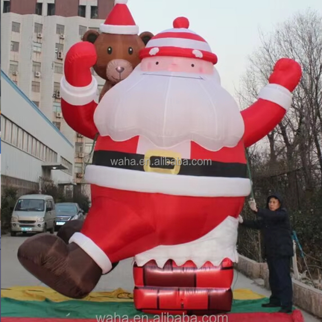 Inflatable Christmas Decorations Outdoor and Inflatable Santa Claus Mascot Costume  for Christmas Inflatable Decoration Outdoor