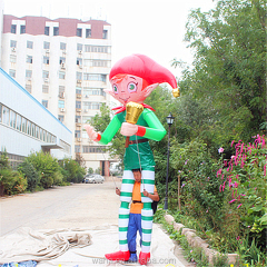 Customized Advertising Inflatable Christmas Father Mascot Inflatable Walkable Santa Claus Puppet Costume for City Parade