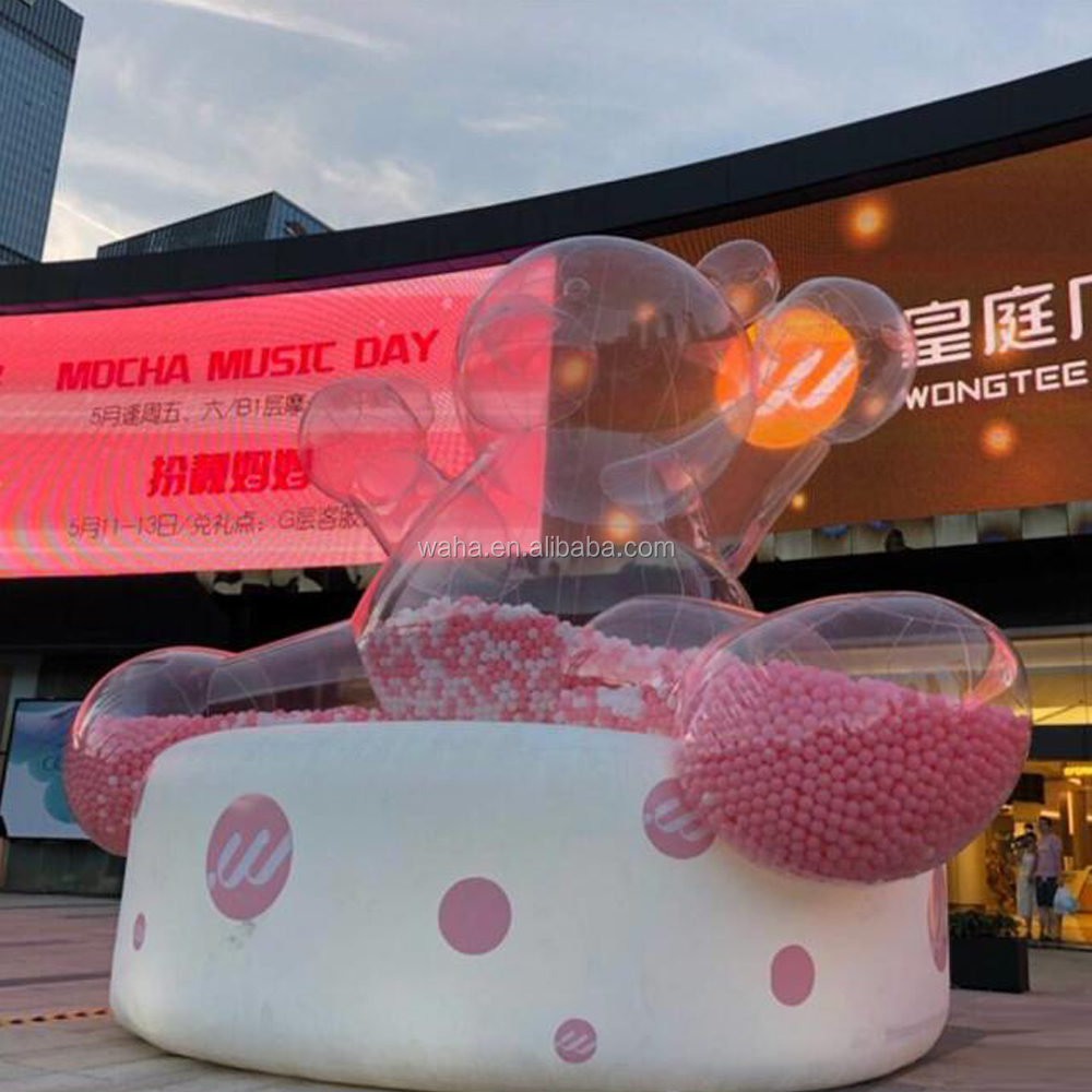 Event Party Decoration Inflatable Transparent Christmas Bear