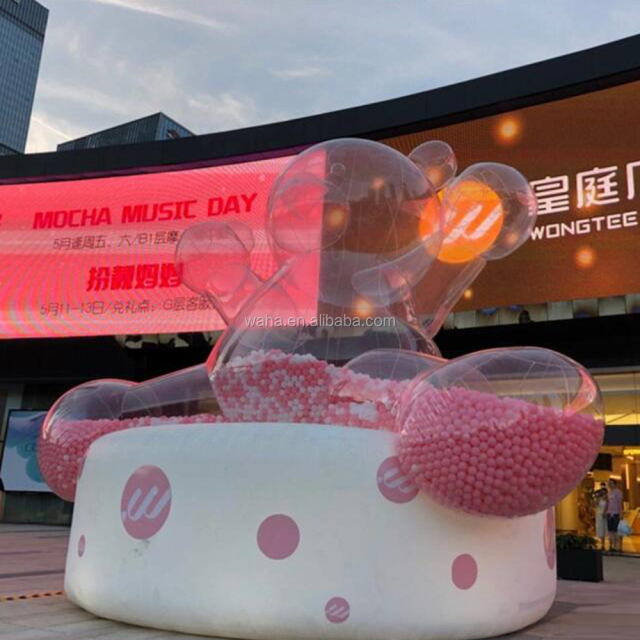 Event Party Decoration Inflatable Transparent Christmas Bear