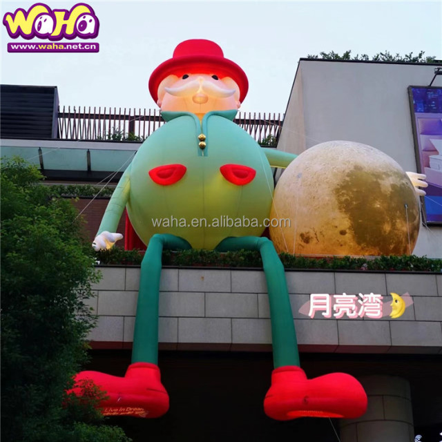 Custom Christmas Decorations Inflatable Santa Claus LED Outdoor Garden Lawn Winter Decorations Gas Model Santa Claus