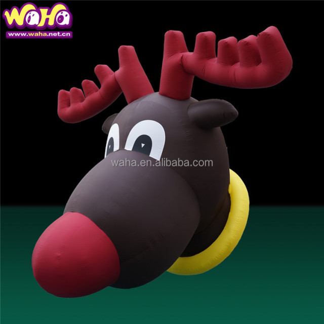 Customized Inflatable Reindeer Head for Christmas Decorations