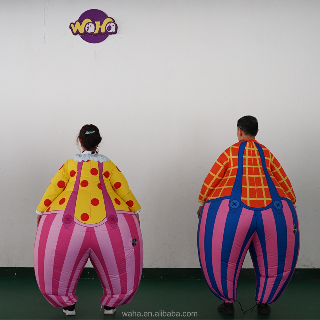 Funny Carnival Decor Clown Inflatable Fat Costume Suits for Event Decoration