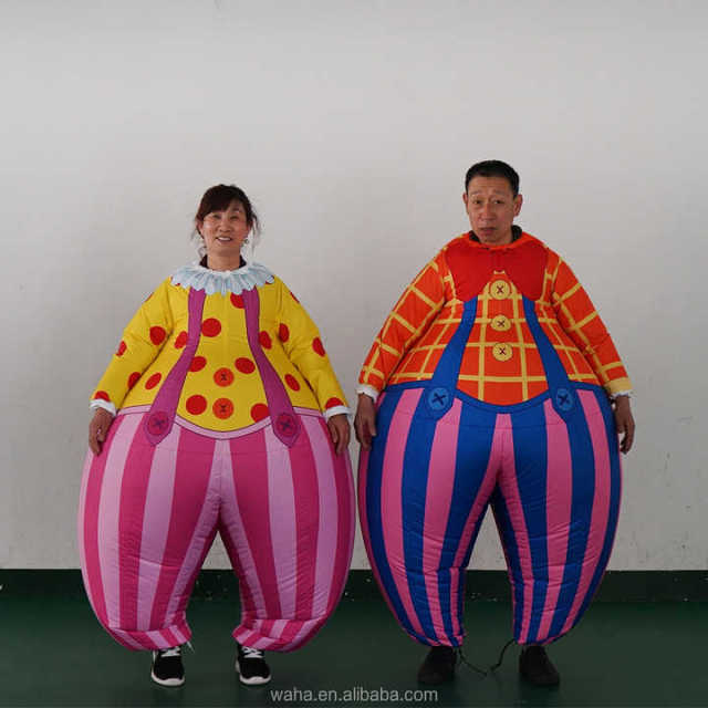 Funny Carnival Decor Clown Inflatable Fat Costume Suits for Event Decoration