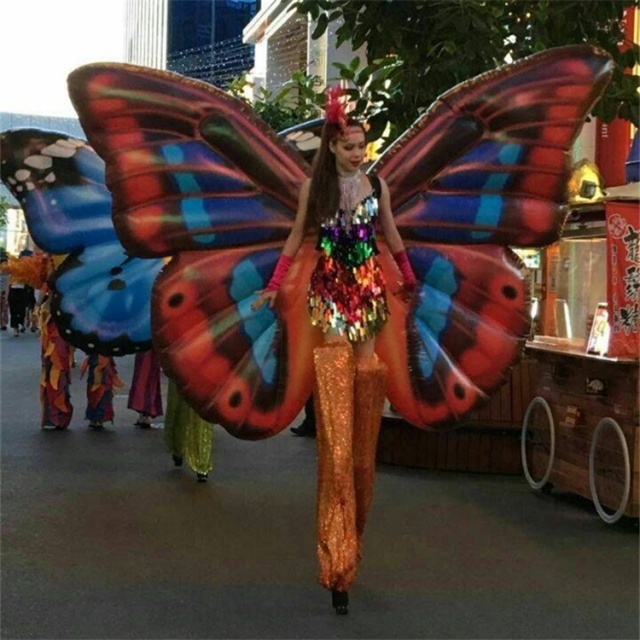 Carnival Festival Girls Inflatable butterfly wings Costume