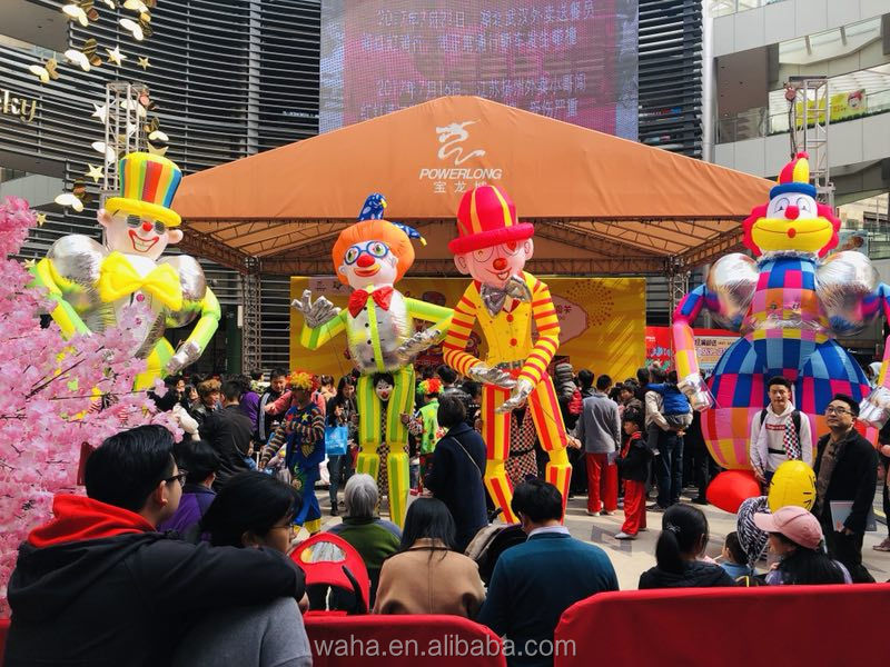 Parade Performance Inflatable Clown Man Shaped Costume Inflatable Human Puppet for Events Decoration