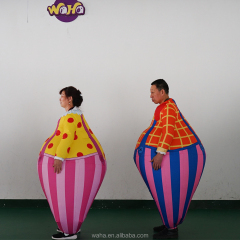 Funny Carnival Decor Clown Inflatable Fat Costume Suits for Event Decoration