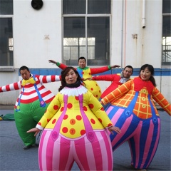 Funny Carnival Decor Clown Inflatable Fat Costume Suits for Event Decoration