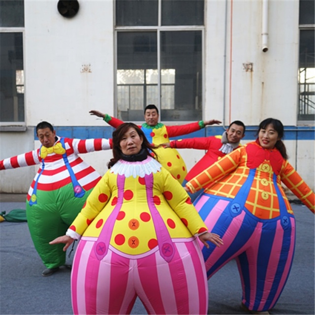 Funny Carnival Decor Clown Inflatable Fat Costume Suits for Event Decoration
