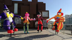 Parade Performance Inflatable Clown Man Shaped Costume Inflatable Human Puppet for Events Decoration