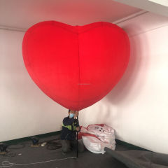 Wedding /Valentines love Large Led Heartbeat Lamp Inflatable Red Heart Shining Giant Decoration Inflatable Heart with Led Light