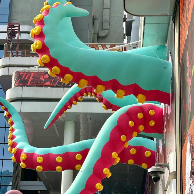 Custom Large Decorative Inflatable Octopus Arms Model , Advertising Display Octopus Tentacles Model , Wall Decoration Props