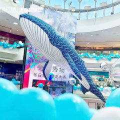 Marine Theme Party Hang Light Inflatable Whale Sea Animals Model for Event Decoration