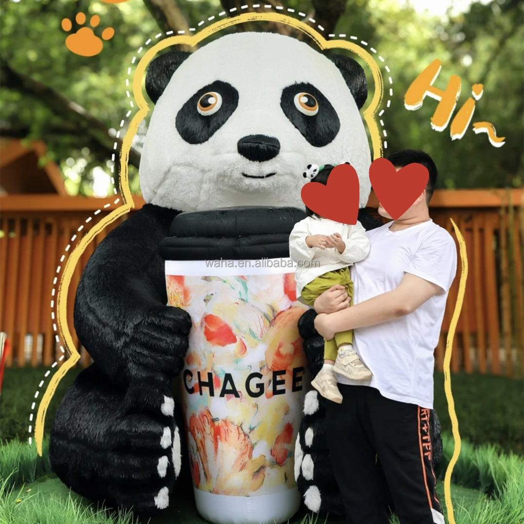 Outdoor Inflatable Model Giant Panda Inflatable Cartoon Character