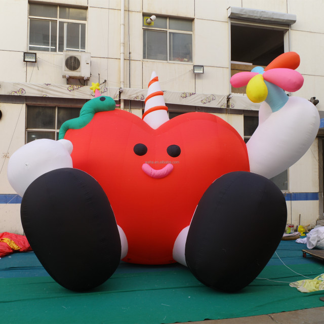 Inflatable Love Balloon Inflatable Red Heart for Party Weeding Valentine's Day Holiday Decorations Advertising Install Balloons