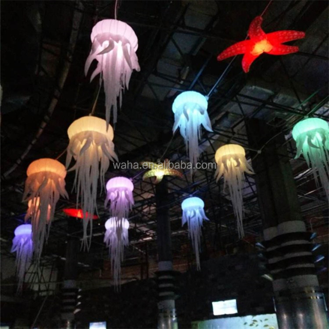 Marine Theme Parade Fish Shape Inflatable Whale Costume Puppet Inflatable Fish With Light Show Decoration