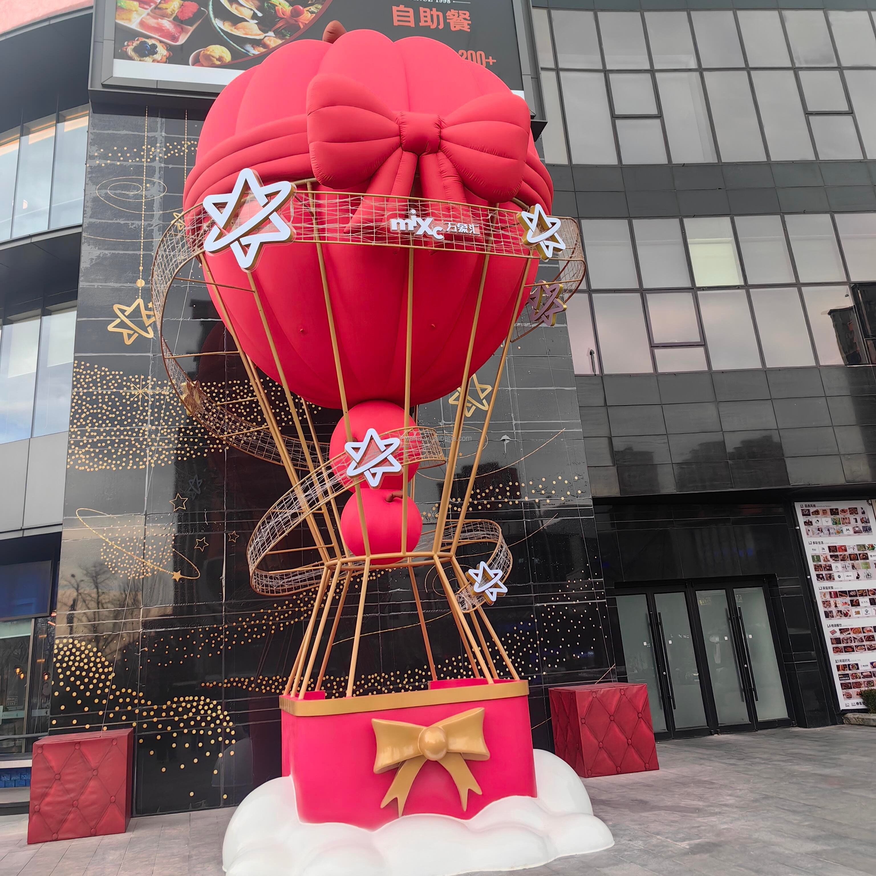 Outdoor Amusement Park Attraction Hot Air Balloon Inflatable Bow Tie Balloon for Sale
