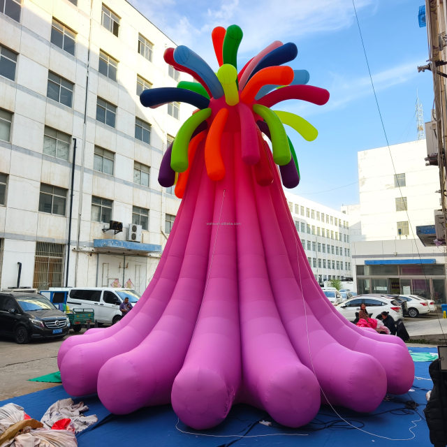 Inflatable Ribbon Inflatable Fireworks with LED Lights Inflatable Art Installation New Year Holiday Decorations