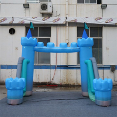 Golden Inflatable Event Arch , Eatrance Inflatable Castle Arch for Sale , Inflatable Festival Archway Balloon for Advertising