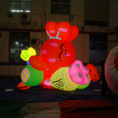 Light up Christmas Outdoors Decorative Props Hanging Inflatable Candy Sweets Balloon Inflatable Giant Lollipop Bonbon