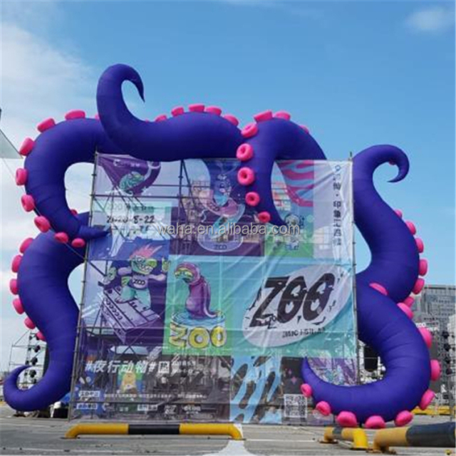 Custom Large Decorative Inflatable Octopus Arms Model , Advertising Display Octopus Tentacles Model , Wall Decoration Props