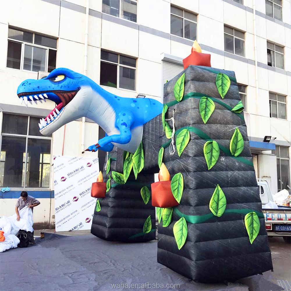 Commercial Dinosaur Inflatable Advertising Arches Entrance Gate Custom Inflatable Dinosaur Arch for Jurassic Park Decoration