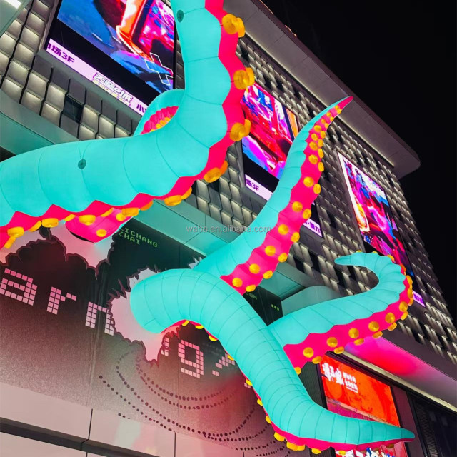 Custom Large Decorative Inflatable Octopus Arms Model , Advertising Display Octopus Tentacles Model , Wall Decoration Props