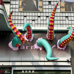 Custom Large Decorative Inflatable Octopus Arms Model , Advertising Display Octopus Tentacles Model , Wall Decoration Props