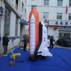 Durable Advertisement Blow Rocket Ship Inflatable Space Rocket Balloon Giant Inflatable Rocket for Sale