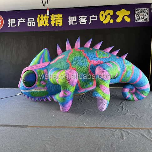 Customized Fluorescent Printing Inflatable Animal Model Led Inflatable Chameleon for Advertising Inflatables